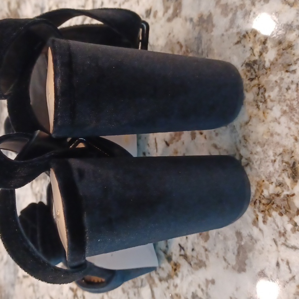 NEW Antonio Melani x Nicola Bathie Emilia Velvet Rose Platform Dress Sandals - Picture 6 of 10